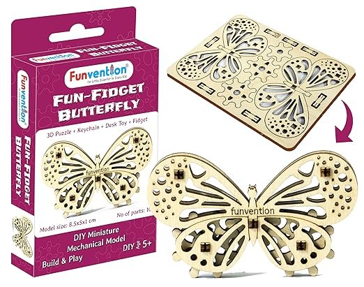 Braintastic Birthday Return Gifts Pack of 24 Toys Fun Fidgets Jungle (3 x 4 DIY Miniature Mechanical Models Lion, Butterfly, Unicorn & Dino) Party Pack Return Favors for Kids Art & Craft STEM Learning