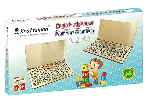 Braintastic English Alphabets Wooden Portable Learning Educational Montessori Games Toys for Kids