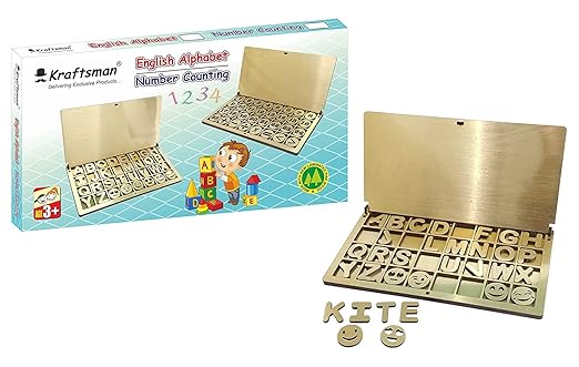 Braintastic English Alphabets Wooden Portable Learning Educational Montessori Games Toys for Kids