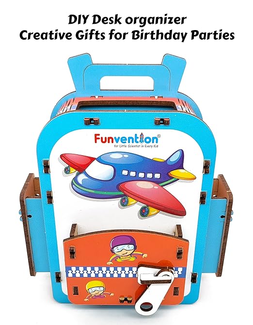 Funvention Paper Airplane Diy Pen Stand 3D Puzzle Model Desk Organizer Birthday Return Gifts Pack For 4+ Years Kids Art And Craft (Pack Of 6)