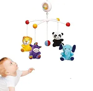 Braintastic Musical Baby Cot Mobile Hanger for Bed Jhumar/Cradle/Cot Automatic Rotating Toy|Soft Soothing Sound| Pleasant Baby Shower Gift| Develops Baby's Senses of Sound & visuals|0-2 yrs
