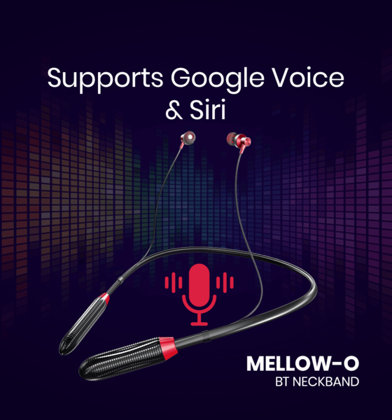 Swiss Military Mellow O Neckband with Upto 40 Hour Playtime - Dynamic Bass, Bluetooth Version 5.0, 10-meter Transmission Range, Soft In Ear Design, Type-C Charging , Supports Google Voice & Siri (Gold)