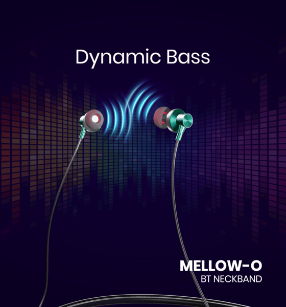 Swiss Military Mellow O Neckband with Upto 40 Hour Playtime - Dynamic Bass, Bluetooth Version 5.0, 10-meter Transmission Range, Soft In Ear Design, Type-C Charging , Supports Google Voice & Siri (Gold)