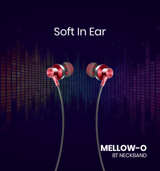 Swiss Military Mellow O Neckband with Upto 40 Hour Playtime - Dynamic Bass, Bluetooth Version 5.0, 10-meter Transmission Range, Soft In Ear Design, Type-C Charging , Supports Google Voice & Siri (Red)