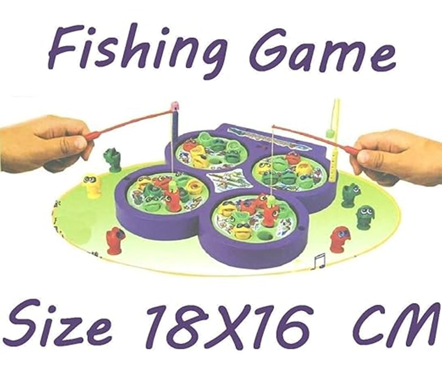 Braintastic Smart Fishing Magnetic Fish Catching Game, 32 Pieces, 4 Rotating Ponds with Music, Ages 5+