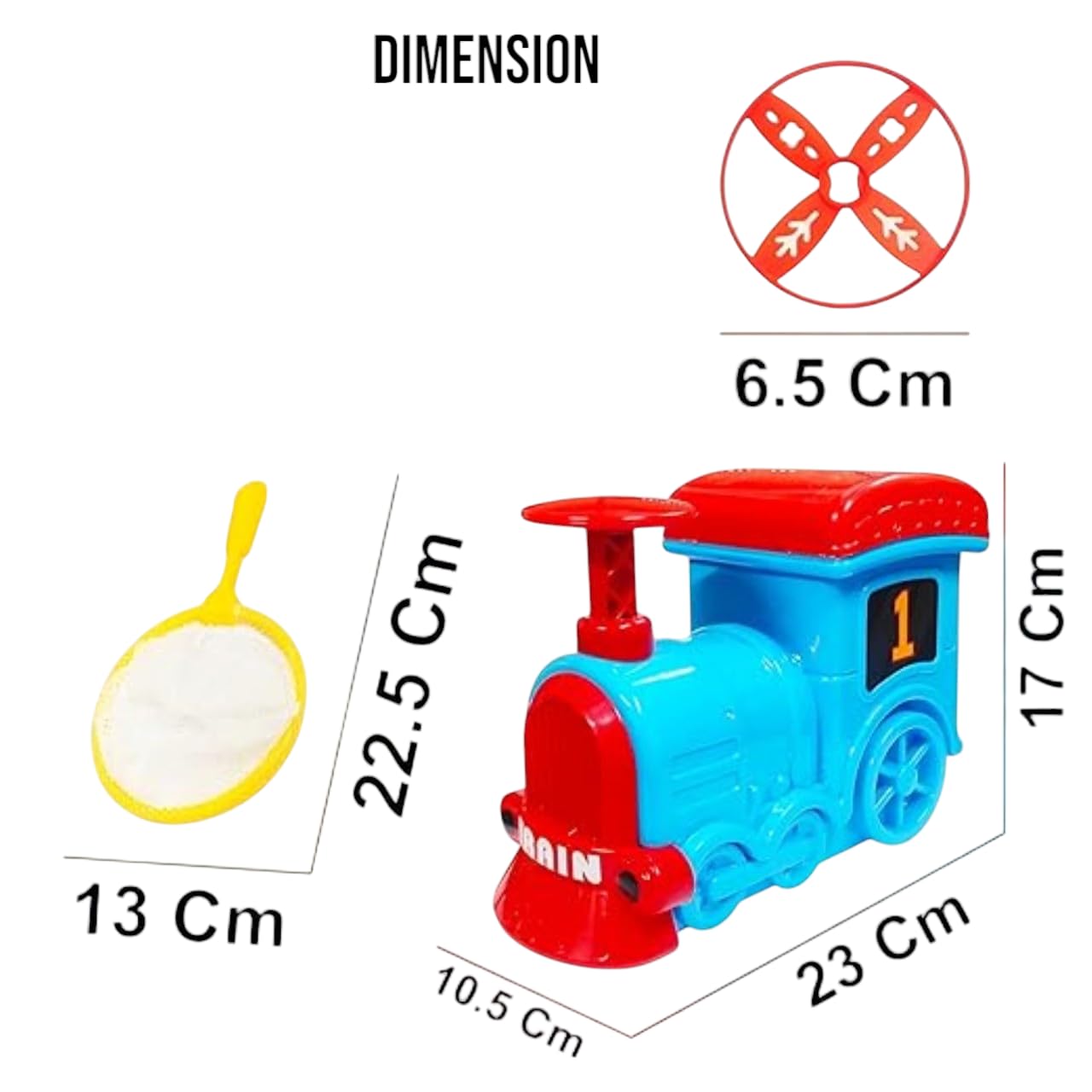 Braintastic Train Flying Disc Launcher with 8 Discs, 2 Catch Nets, Step-On Fly and Catch Flying Saucer Set-Multicolor for Kids (Multicolor)