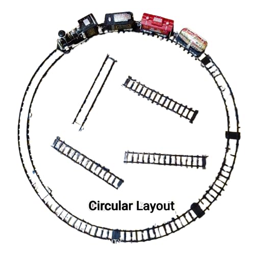 Braintastic Train Toy Set with Real Smokes, Lights from Locomotive and Emulation Trian Sounds for 3 Years & Above Kids (Classic Train)