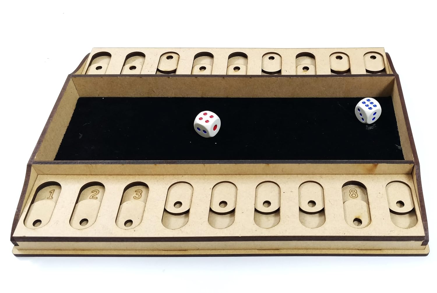 Kraftsman All Wooden Shut The Box Game | 2 Players Game