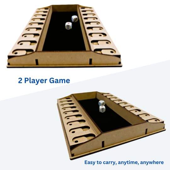 Kraftsman All Wooden Shut The Box Game | 2 Players Game