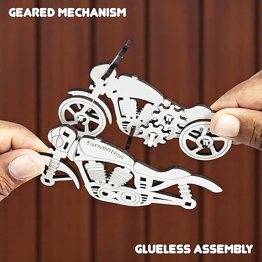 Funvention Birthday Return Gifts (Pack of 12) Fun Fidgets - Bike Series | DIY Mini Mechanical Models 3D Puzzle Return Favours for Kids Birthday Party 5+ Years Made in India Toys Return Gift