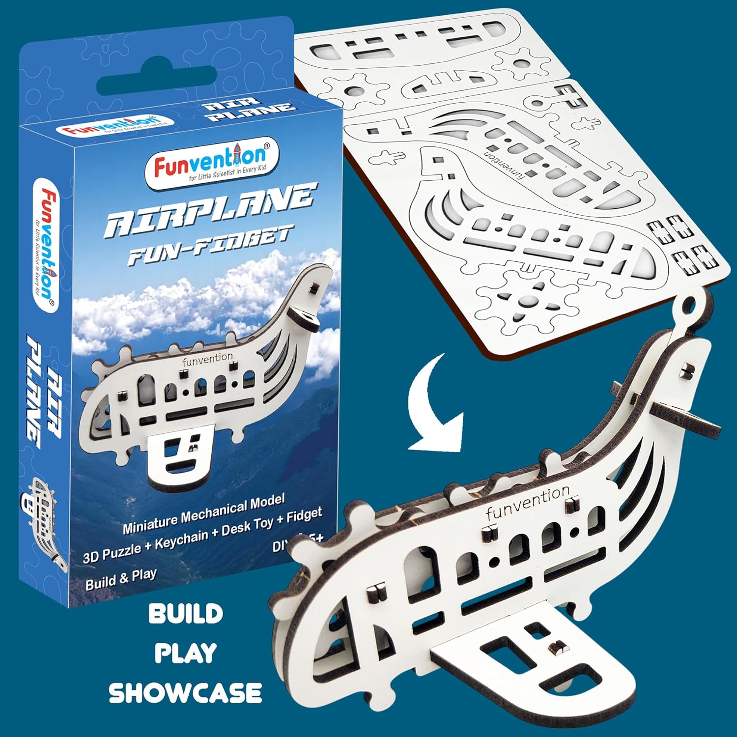 Funvention Birthday Return Gifts (Pack of 24) Fun Fidgets - Aircraft + Bike + Cars DIY Mini Mechanical Models 3D Puzzle Return Favours for Kids Birthday Party 5+ Years Made in India Toys Return Gift