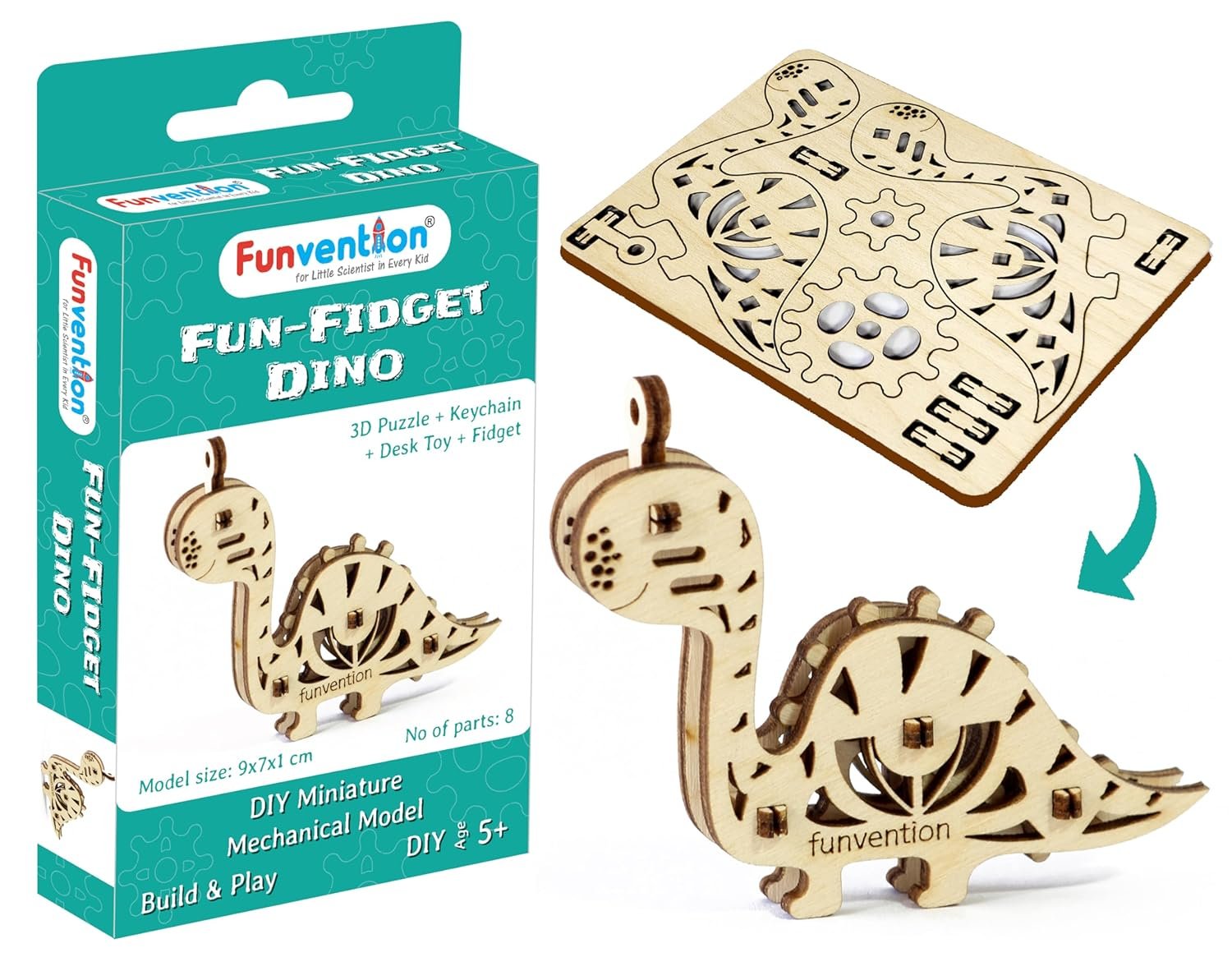 Funvention Birthday Return Gifts Pack of 12 Toys Fun Fidgets Jungle (3 x 4 DIY Miniature Mechanical Models Lion, Butterfly, Unicorn & Dino) Party Pack Return Favors for Kids Art & Craft STEM Learning