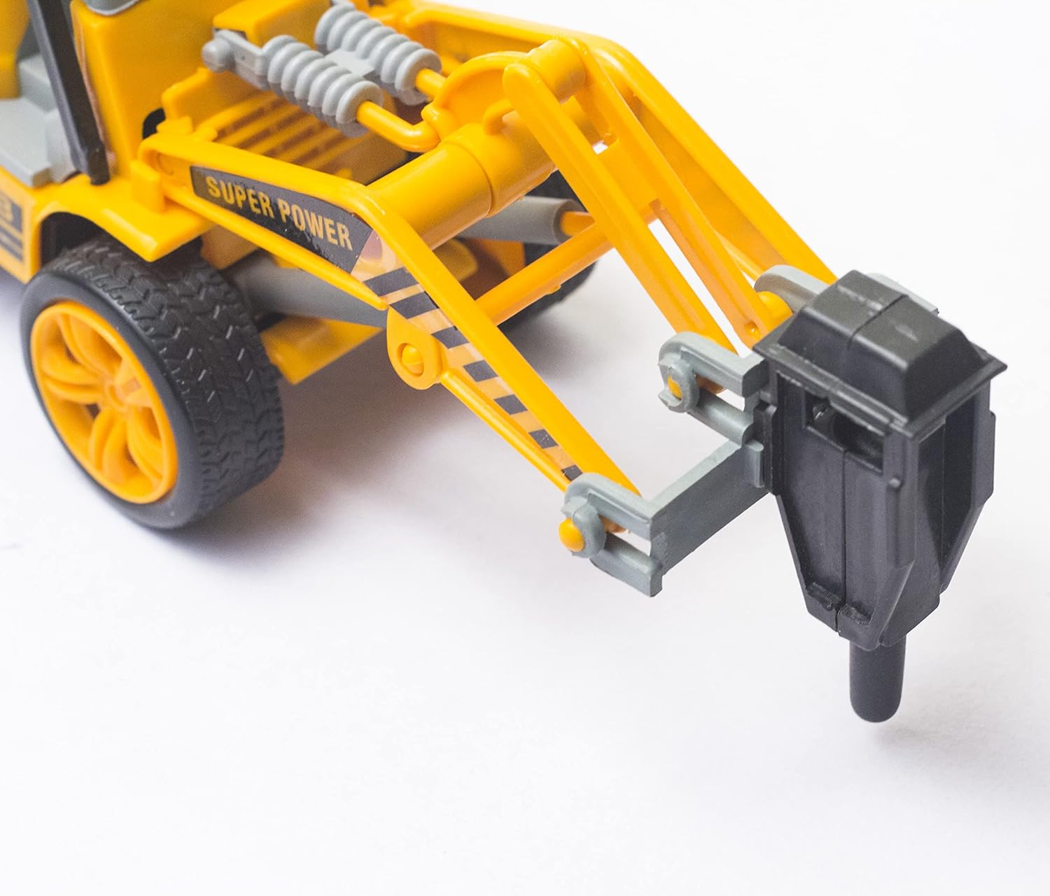 Braintastic Friction Powered Drill Excavator Machine Toy – Push and Go Plastic Bulldozer for Kids (Pack of 1)