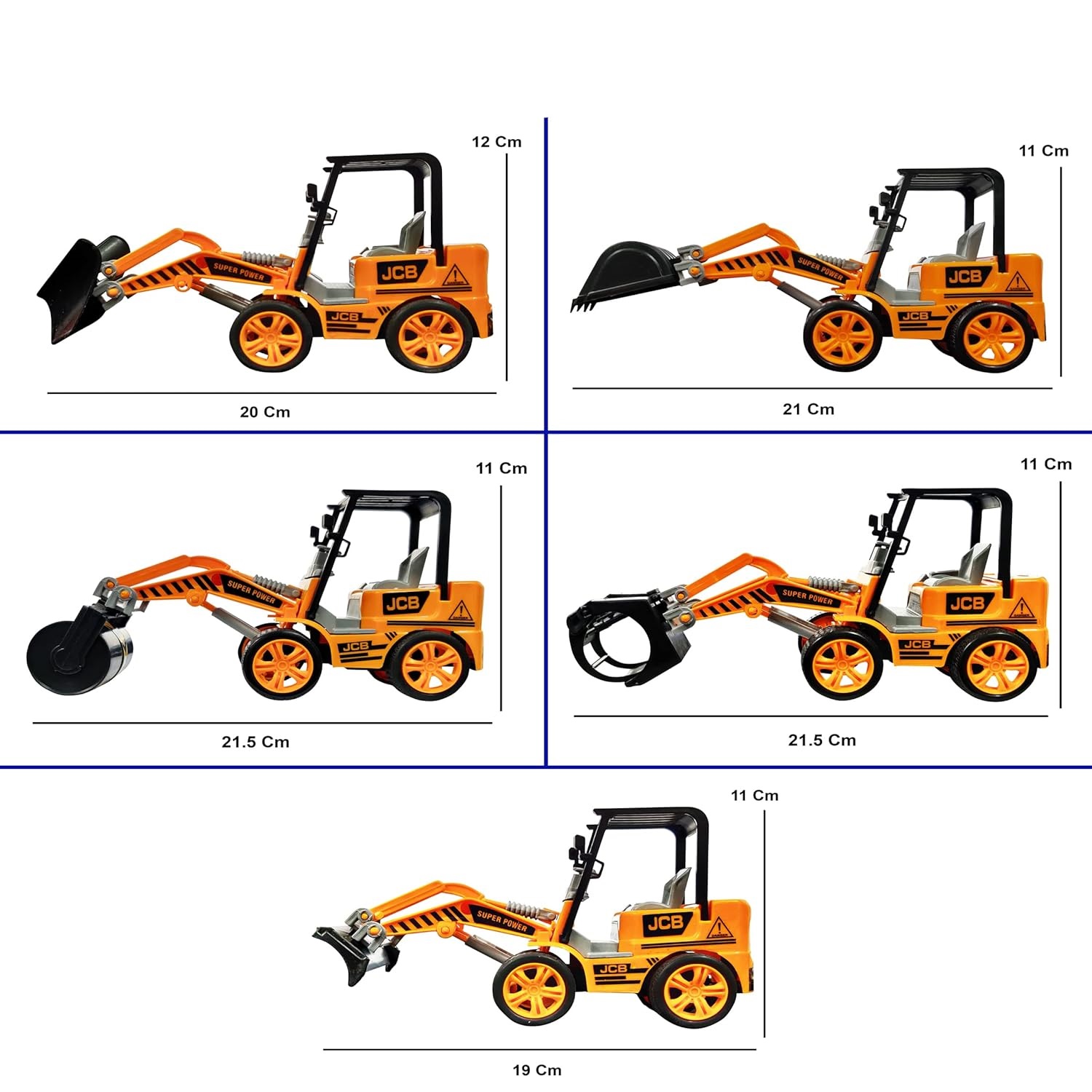 Braintastic Construction Vehicle Toy Set for Kids – Die-Cast Engineering Trucks with Realistic Details, Durable Plastic, Ages 3+ (Pack of 5)