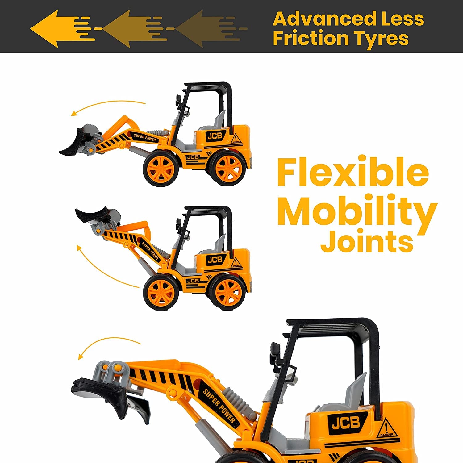 Braintastic Construction Vehicle Toy Set for Kids – Die-Cast Engineering Trucks with Realistic Details, Durable Plastic, Ages 3+ (Pack of 5)