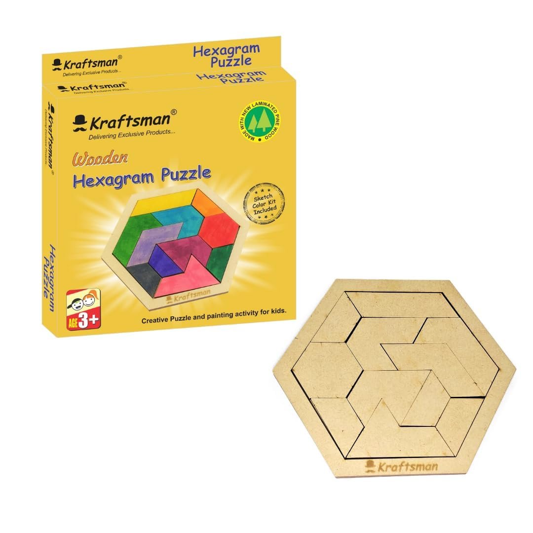 Braintastic Wooden Jigsaw Assorted Puzzle-Pack of 24(3x8 DIY), Build, Color, Play, Art & Craft Birthday Return Gifts, Party Pack Return Favors for Kids 4+ Year with 12 Colors Each Puzzle