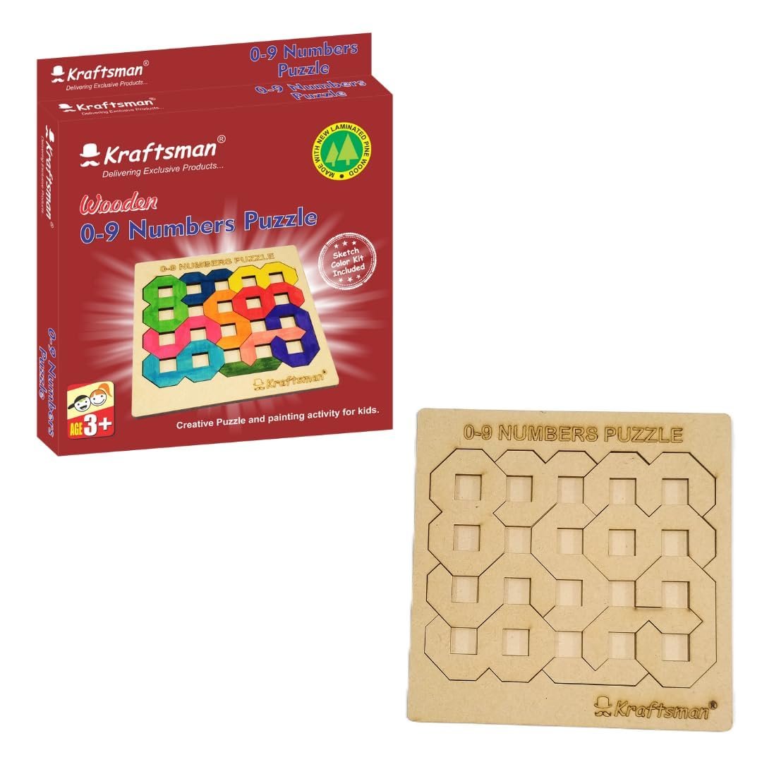 Braintastic Wooden Jigsaw Assorted Puzzle-Pack of 24(3x8 DIY), Build, Color, Play, Art & Craft Birthday Return Gifts, Party Pack Return Favors for Kids 4+ Year with 12 Colors Each Puzzle