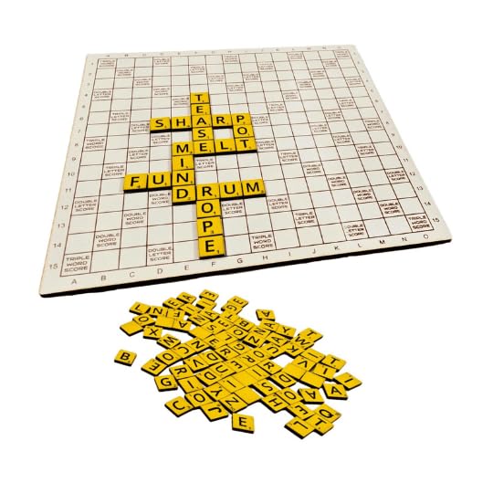 Braintastic Wooden Word-Building Board Game for Kids & Adults, Strategic Vocabulary Game for All Ages (Word Lord)