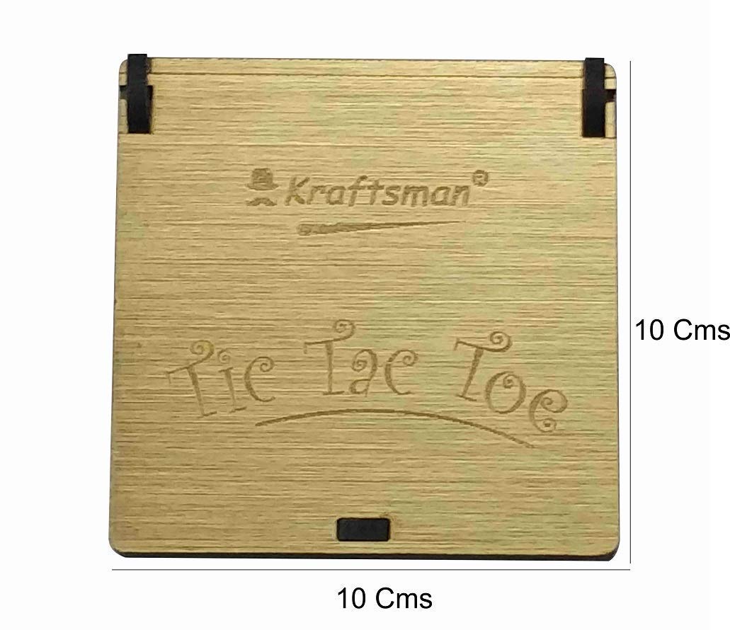 Braintastic Wooden Tic Tac Toe Portable Game for Kids and Adults (Golden Mirror Shade -Pack of 12)