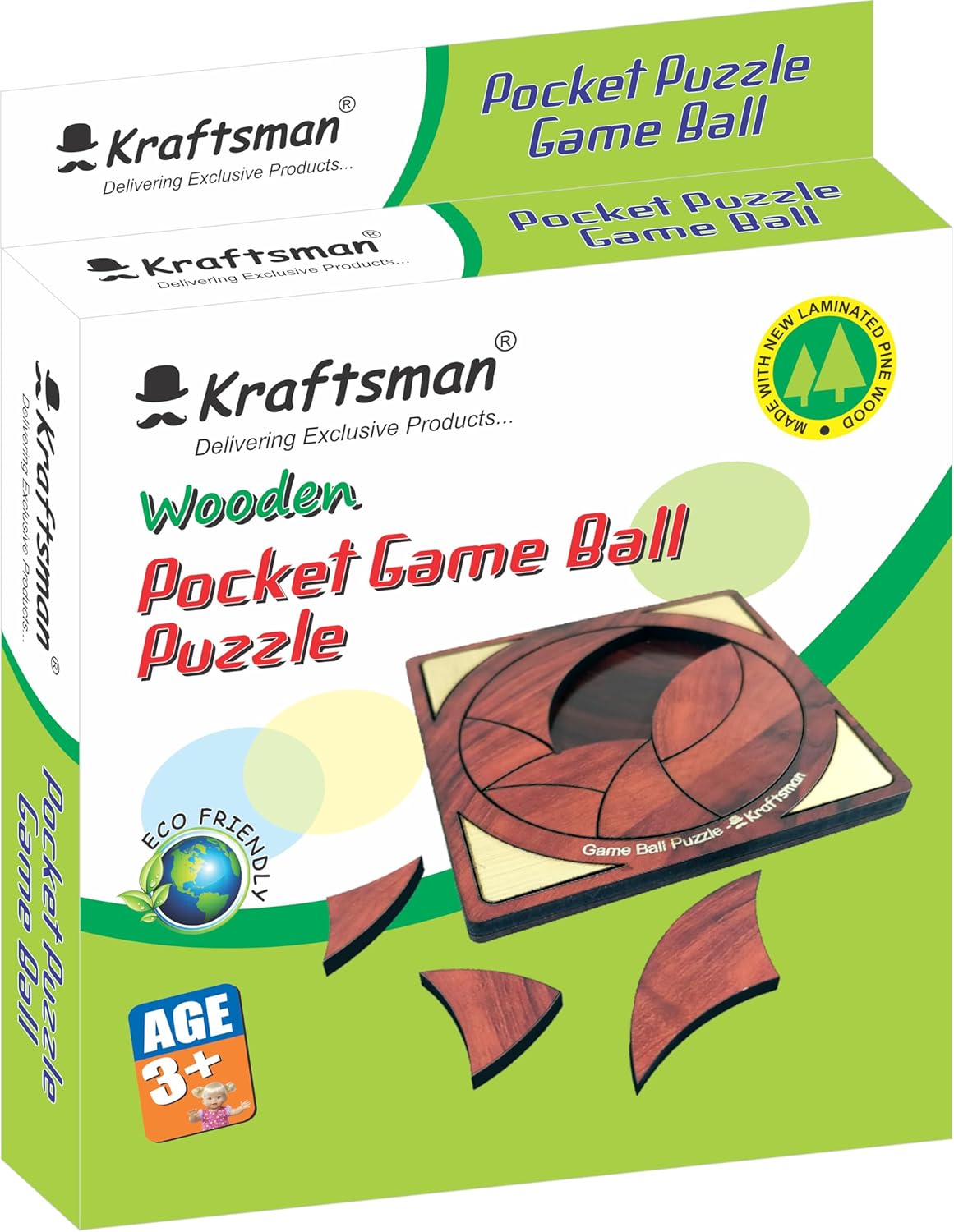 Braintastic Wooden Puzzle,Travel Board Game Learning & Creative Educational Intelligence Brain Games, Pack of 24(3x8 DIY) for Birthday Return Gifts Party Pack with Travel Pouch for All Age Group