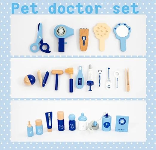 Braintastic Premium Veterinary Doctor Role Play Pet Care Playset-Includes Vet Tools, Plush Pets and Accessories , Ideal for Pretend Play & Animal Care Adventures