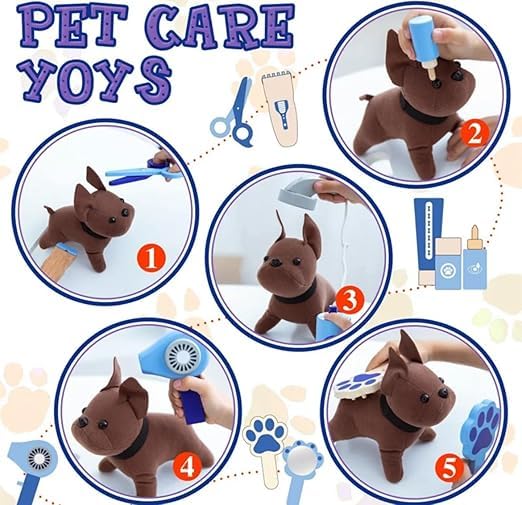 Braintastic Premium Veterinary Doctor Role Play Pet Care Playset-Includes Vet Tools, Plush Pets and Accessories , Ideal for Pretend Play & Animal Care Adventures