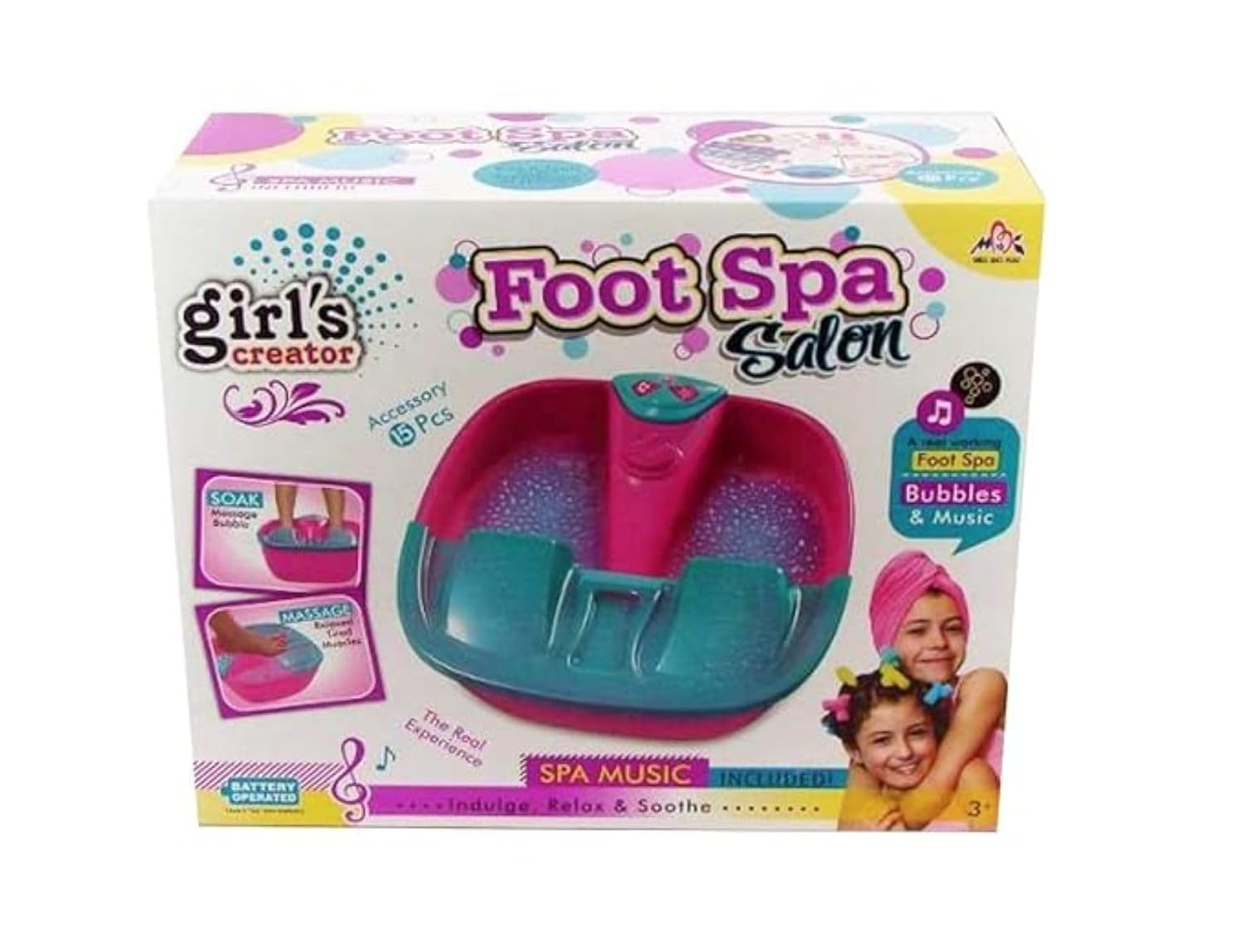 Braintastic Foot Spa Sets for Girls ,DIY Manicure and Pedicure Set with Foot Care Kit Perfect with Nail Kit for Kids -5-12 Years