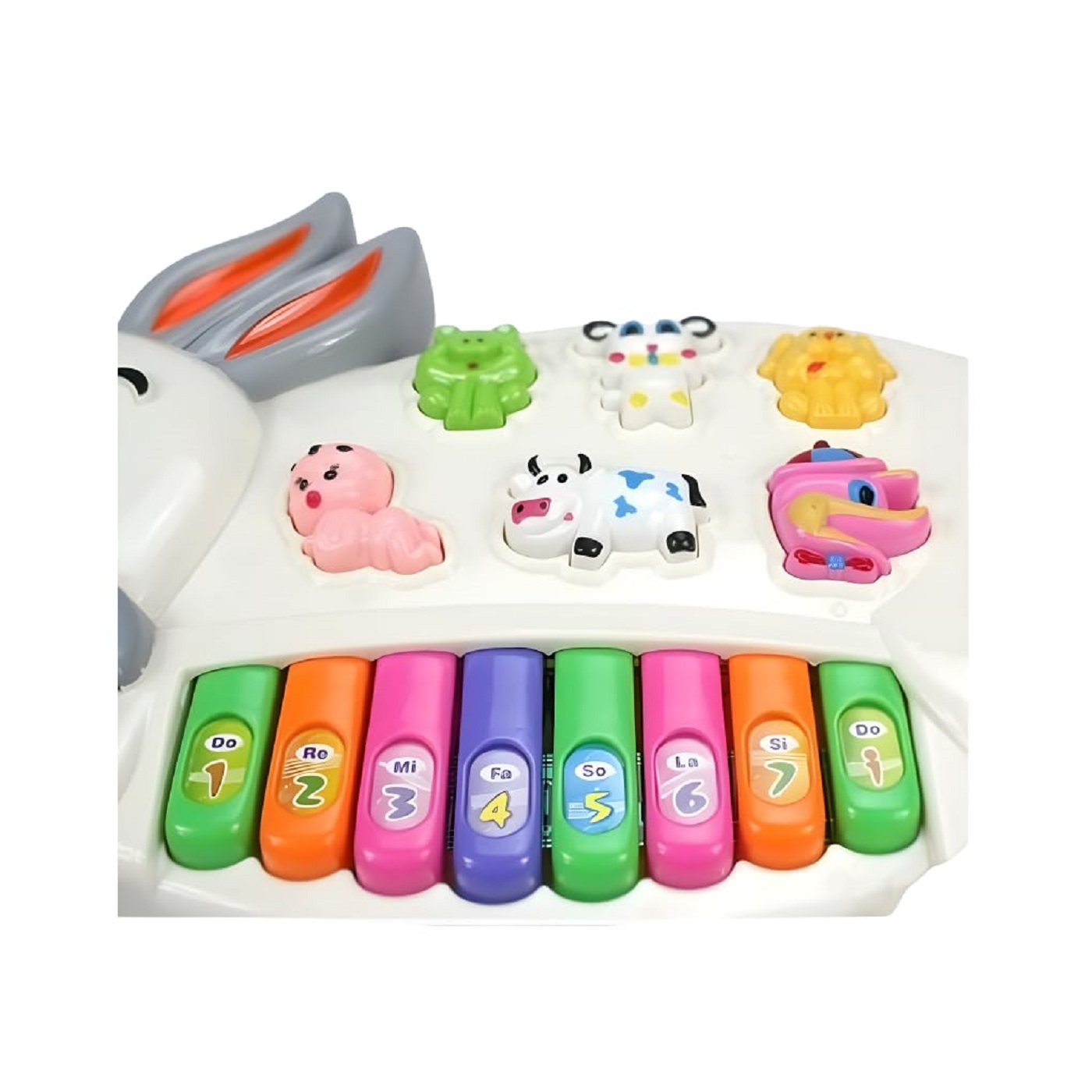 Braintastic Rabbits Musical Piano for Kids | Electronic Keyboard with Mic, Lights & Sounds | Educational Music Toy for Boys & Girls