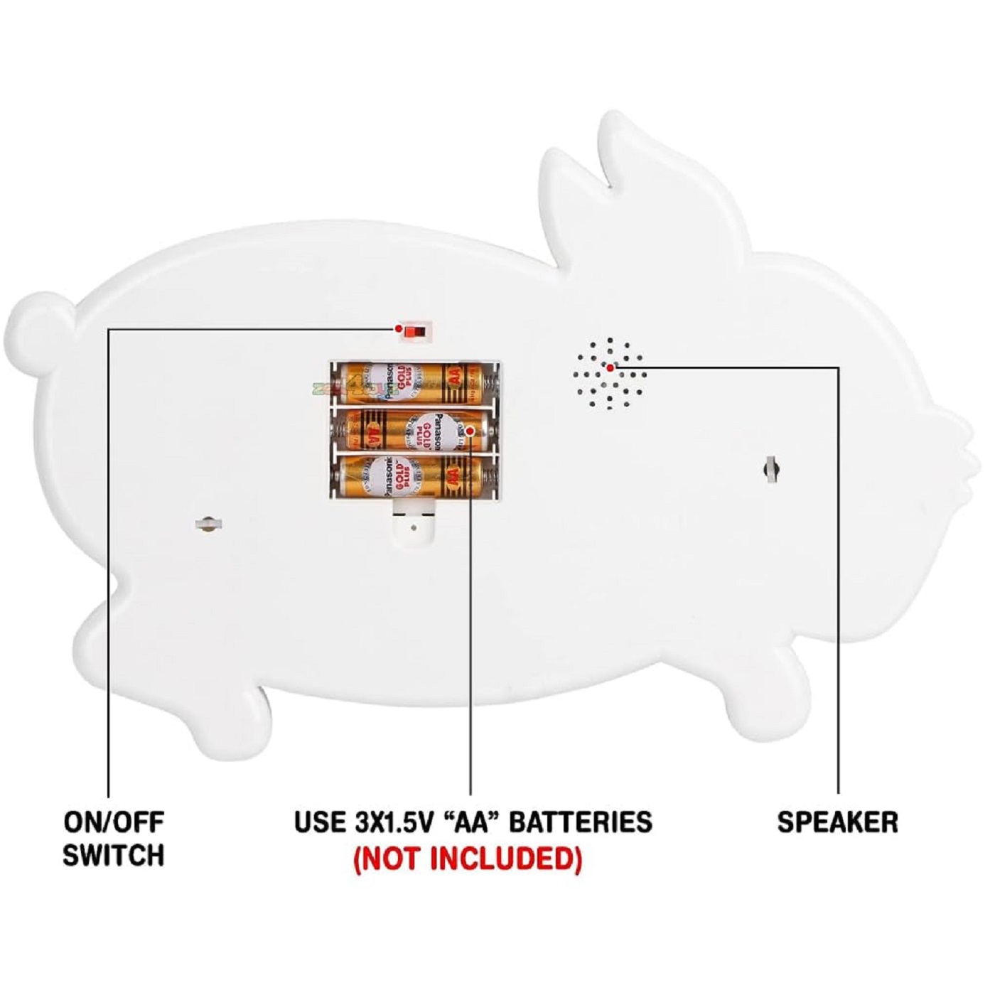 Braintastic Rabbits Musical Piano for Kids | Electronic Keyboard with Mic, Lights & Sounds | Educational Music Toy for Boys & Girls