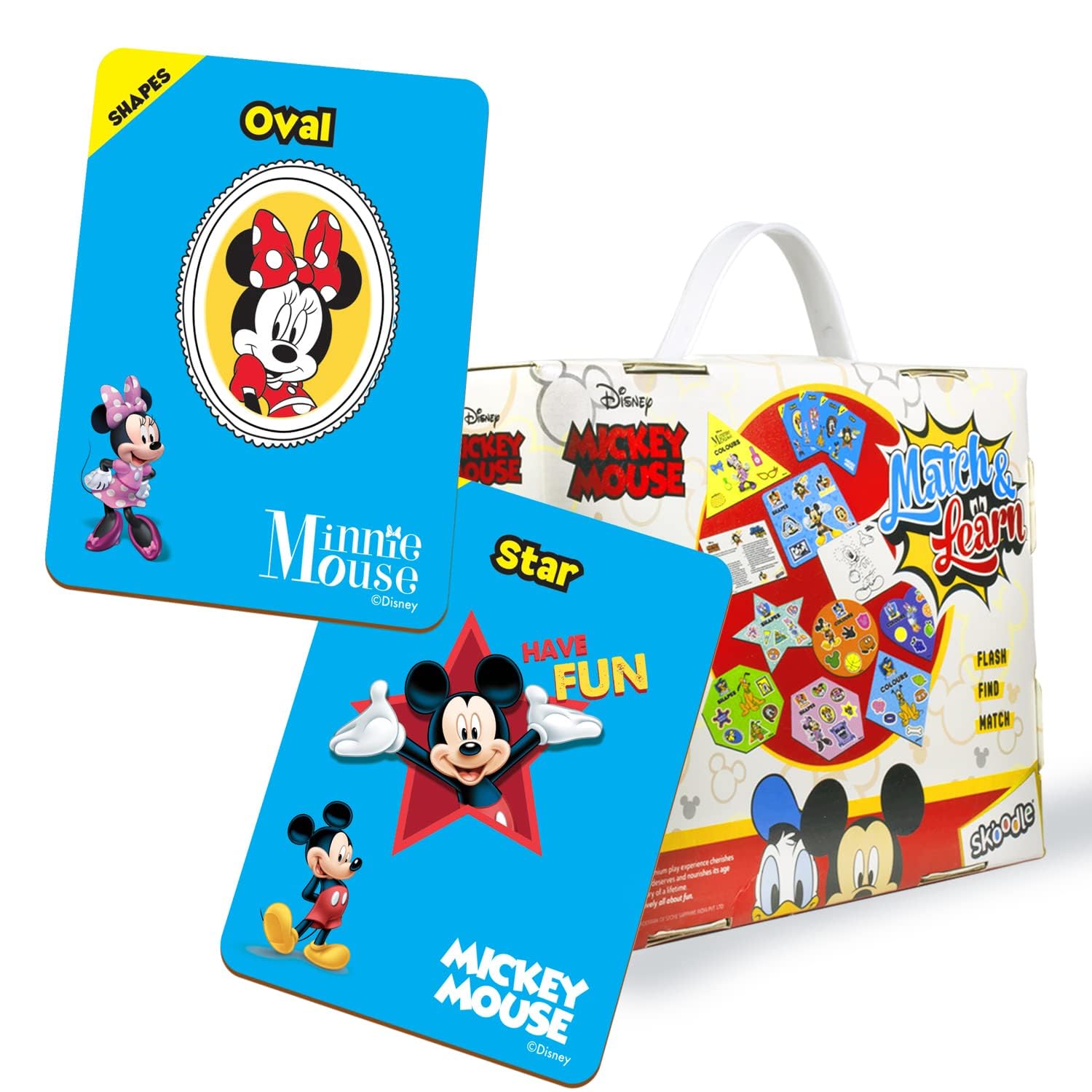 Braintastic Mickey Mouse Match & Learn Educational Brain Booster Game for Memory and Concentration Builder for Kids