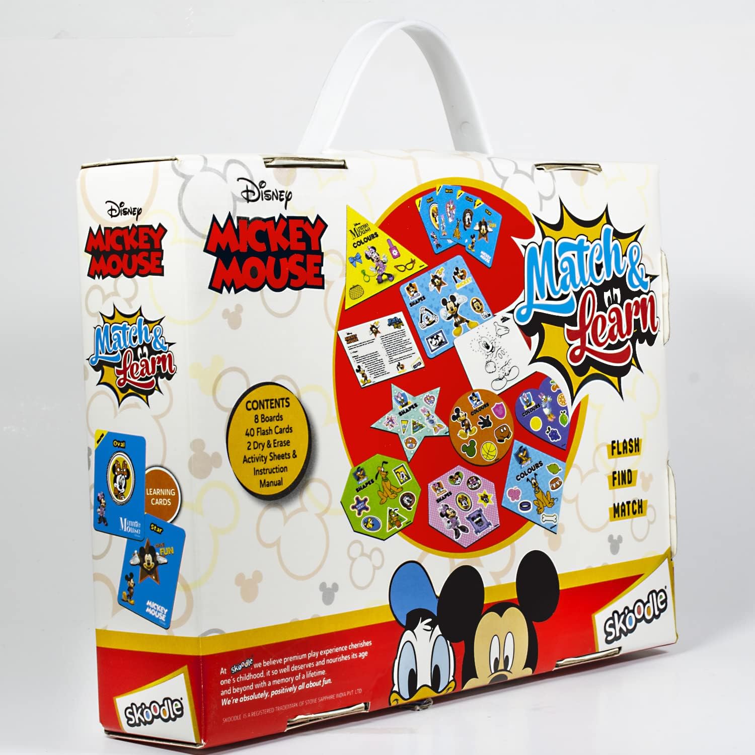 Braintastic Mickey Mouse Match & Learn Educational Brain Booster Game for Memory and Concentration Builder for Kids