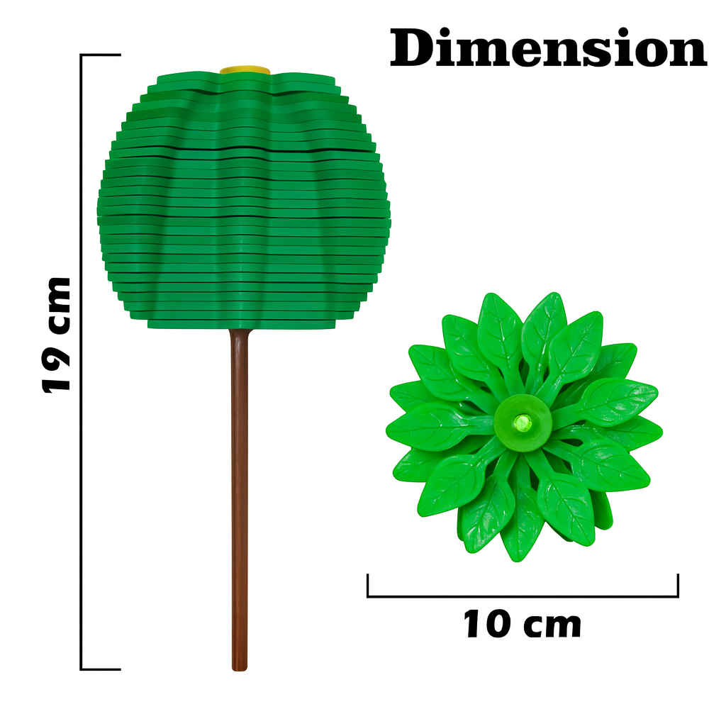 Braintastic Spinning Christmas Candy Tree Toy for Kids | Lollipop Hand Spinner | Rotating Leaf Fidget Toy– Green (PO1)