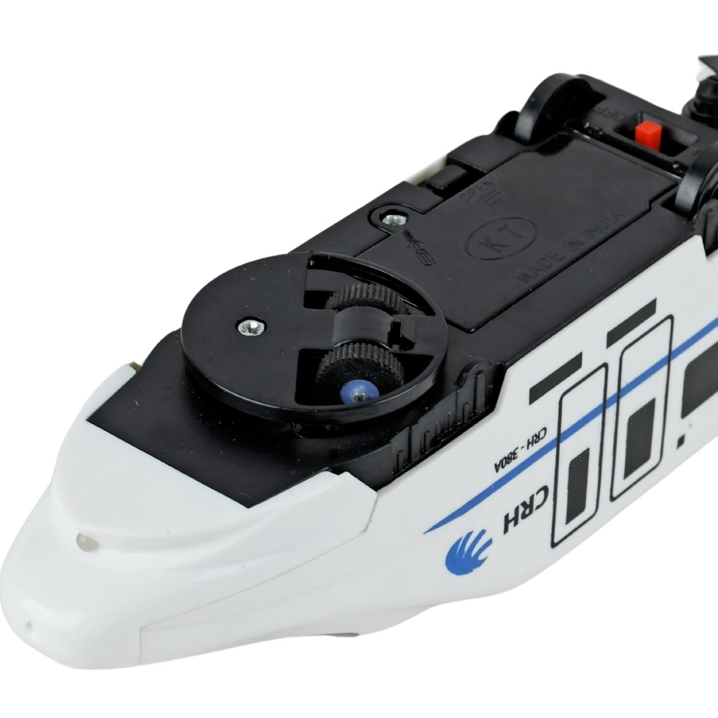 Braintastic High Speed Railway Train Toy Set with 3 Coaches | Battery Operated Train with Light & Sound for Kids (White)