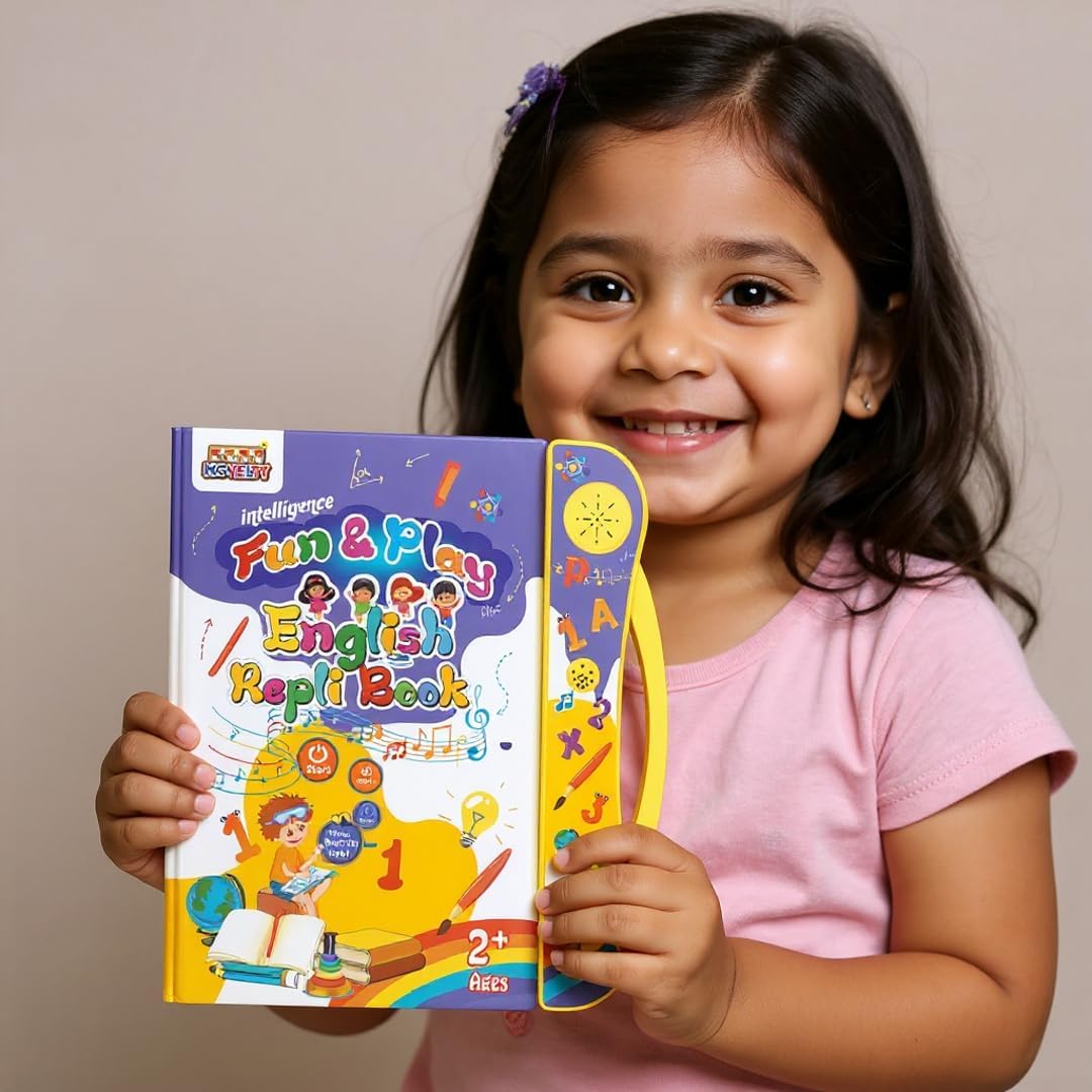 Braintastic Fun & Play English Rapid Book for Kids | Interactive Talking Educational Learning Book with Alphabet, Words & Activities for Toddlers
