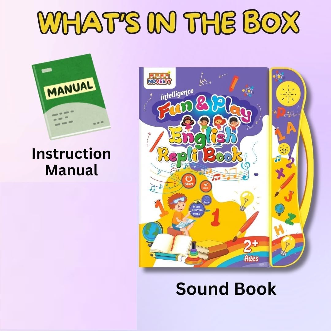 Braintastic Fun & Play English Rapid Book for Kids | Interactive Talking Educational Learning Book with Alphabet, Words & Activities for Toddlers