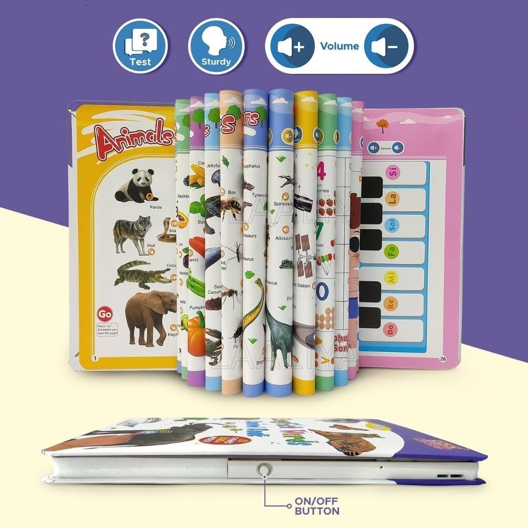 Braintastic English Words Sound Book for Kids | 13 Learning Themes, 300+ Words | Interactive Talking & Musical Educational Book for Toddlers 3+ Years (English Word Sound Book)