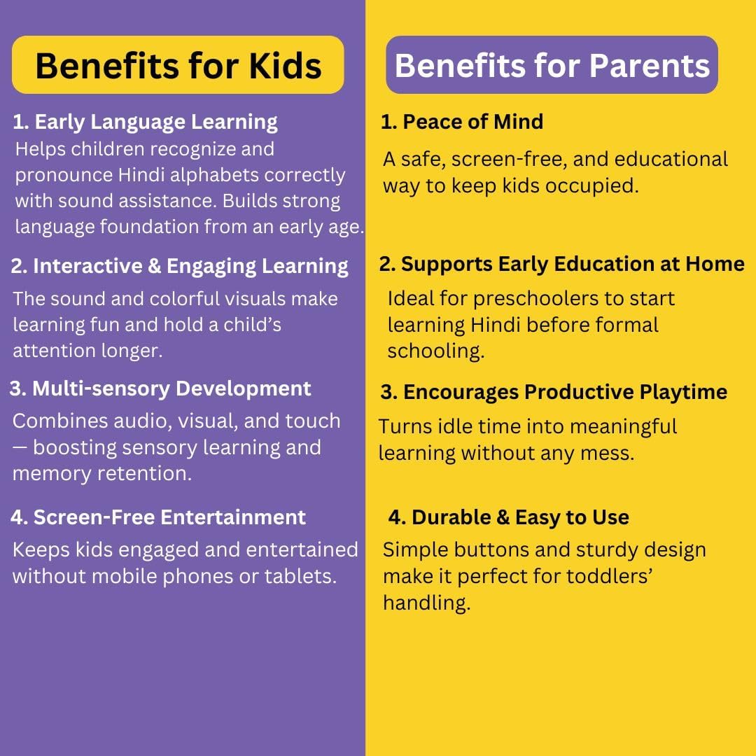 Braintastic Novelty Interactive Hindi Learning Sound Book with Pen | Talking Book for Kids | Early Learning Educational Toy (Age 2+ Years) (Ebook Hindi)