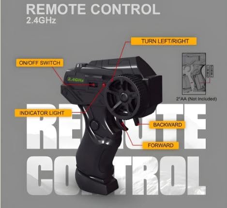 Braintastic Moka Drift Racing Car, Unique 8 Wheels with Remote Control, Crash-Resistance Alloy Body, Rotate 360° in Place with Lights for Kids