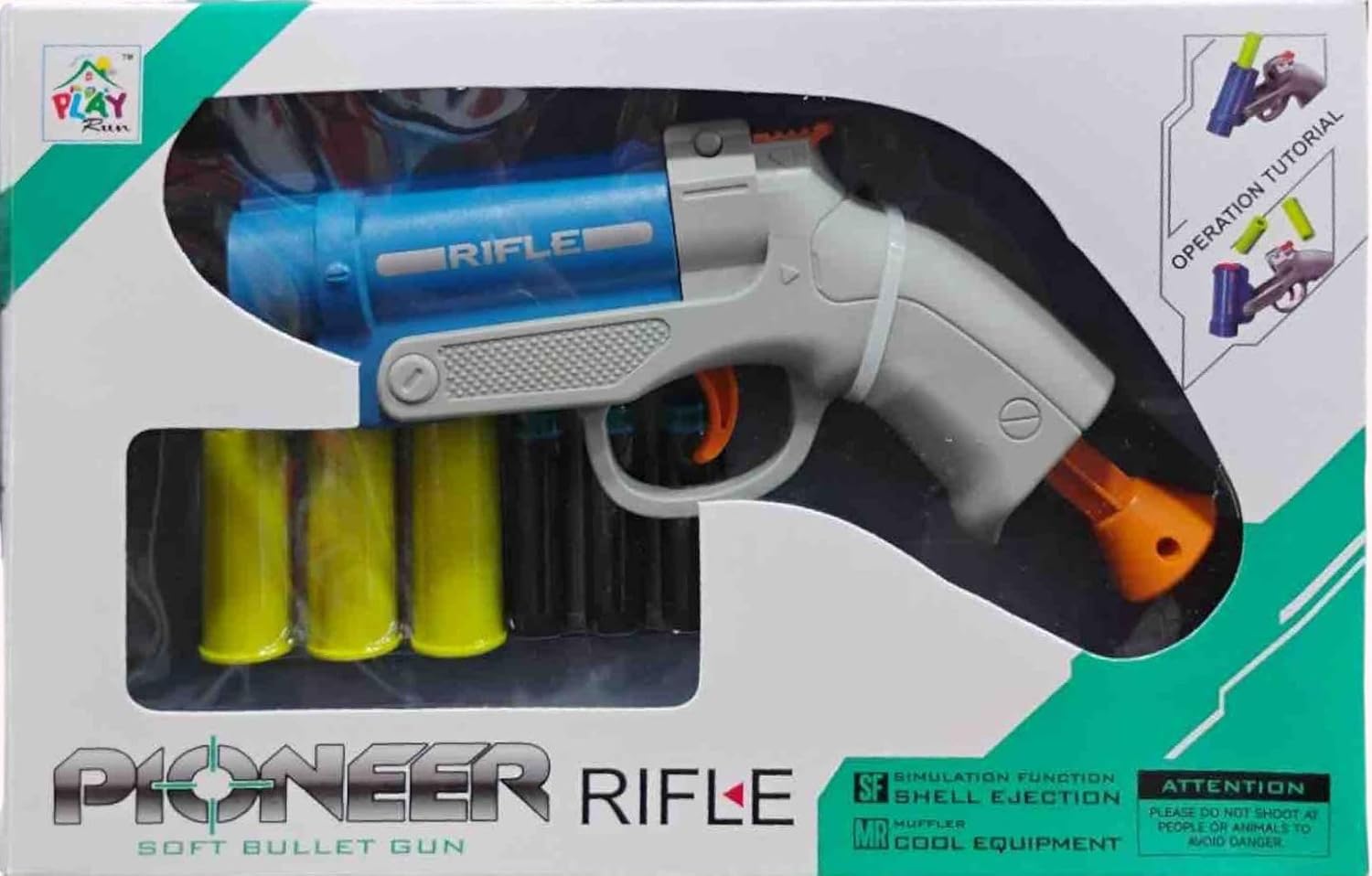 Braintatsic Kids Rifle Bullet Gun Toy with 3 Safe Darts, Fun Shooting Game for Boys & Girls