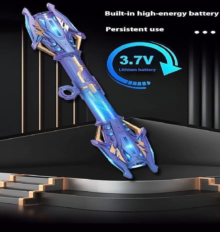 Braintastic Kids Laser Sword Toy with 14 Color Changing Lights & Sound Effects | Motion Sensor Induction Toy Sword | Role Play Action Toy for Boys & Girls | Large Size 61.5 cm | Gift for Kids Age 6+