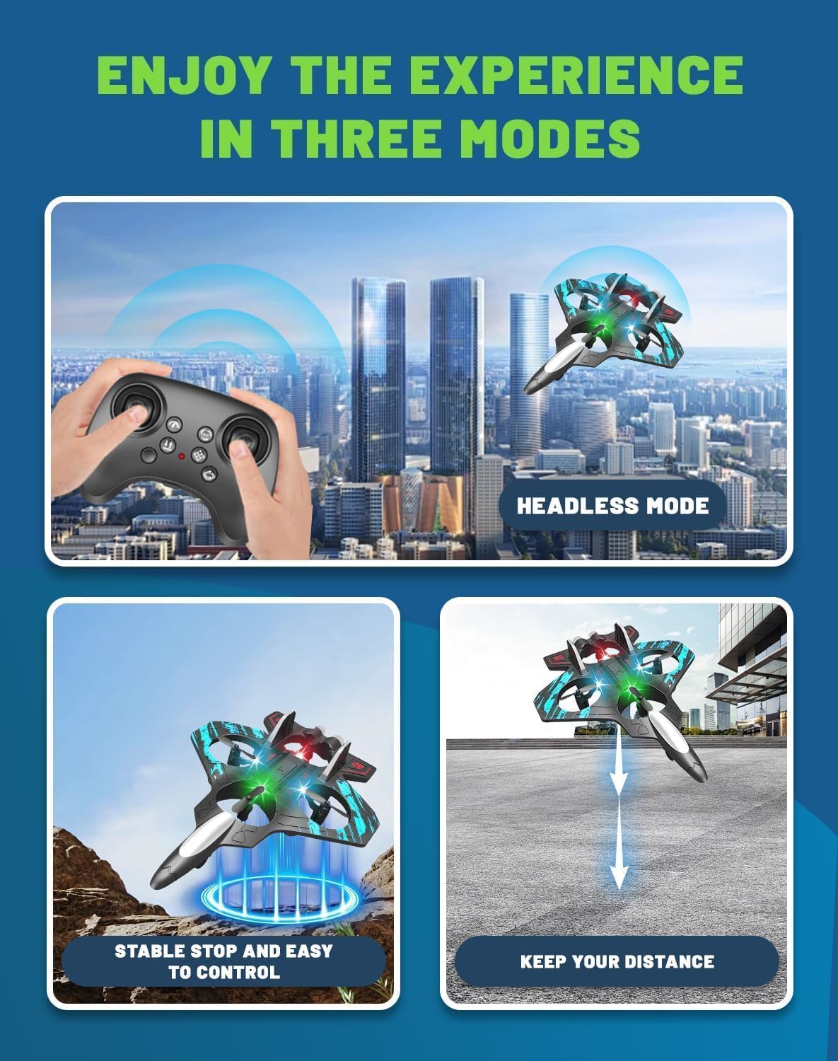 Braintastic Remote Control Airplane 4 Channel RC Aircraft | EPP Foam High Elasticity Plane with 360 Degree Flight LED Lights | Rechargeable RC Plane with Dual Batteries Gift for Kids