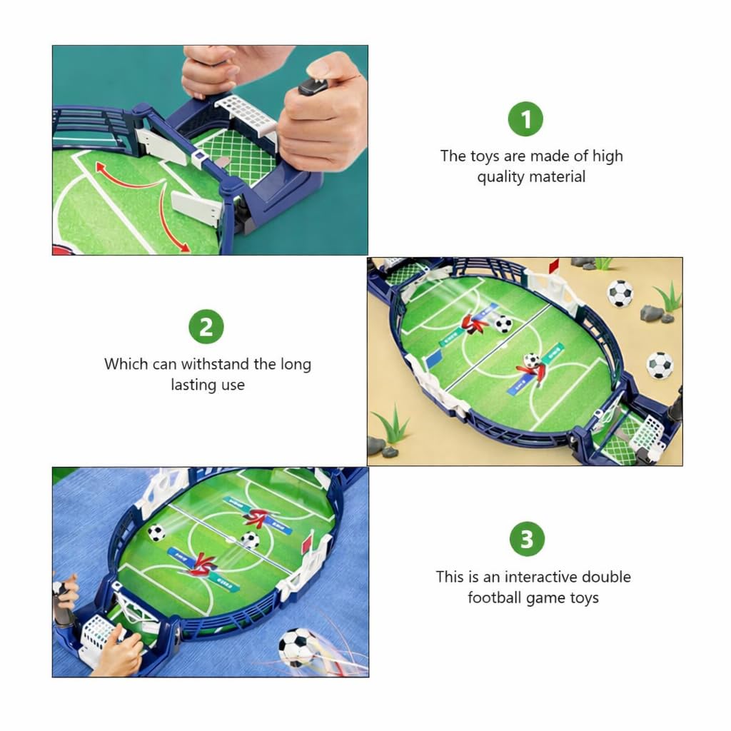 Braintastic Mini Tabletop Football Board Game, Indoor Interactive Foosball, 2 Player Desktop Pinball Soccer Game, Plastic, Multicolour, 18x15x38 cm