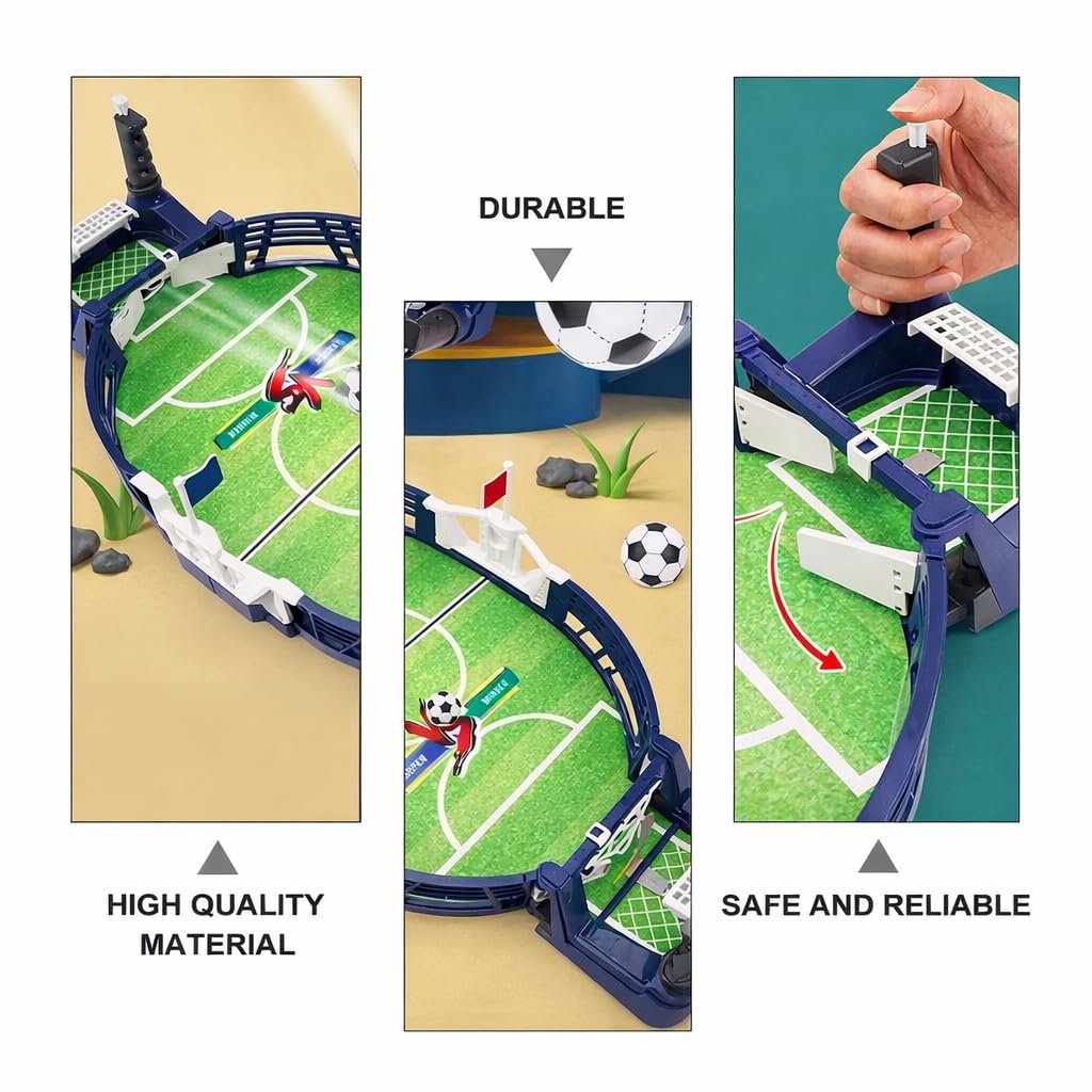 Braintastic Mini Tabletop Football Board Game, Indoor Interactive Foosball, 2 Player Desktop Pinball Soccer Game, Plastic, Multicolour, 18x15x38 cm