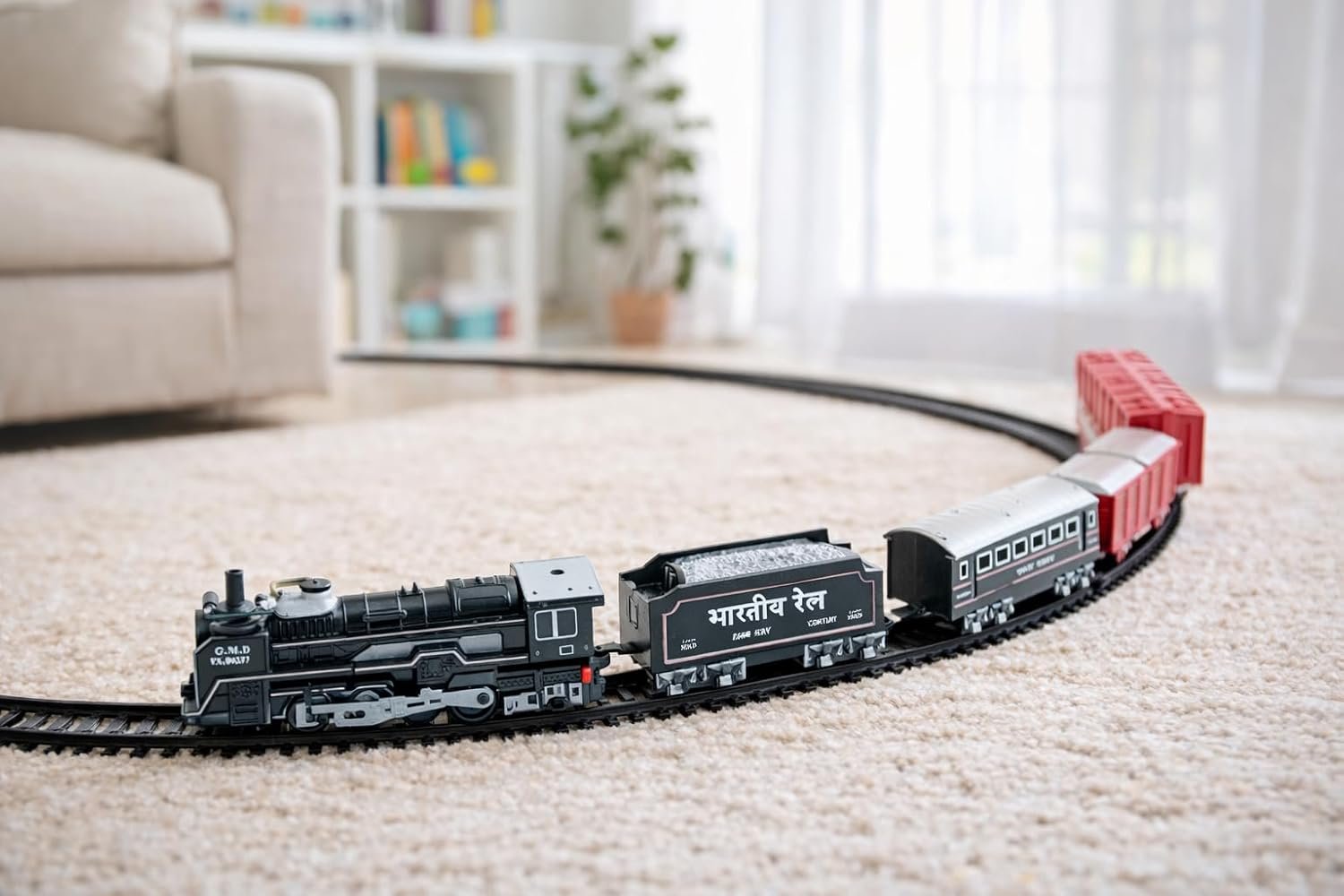Braintastic Smoke Train Toy Set with Sound and Music (Rail Gaadi 21 pcs)