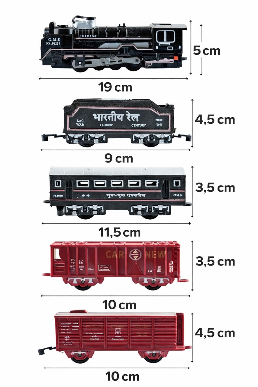 Braintastic Smoke Train Toy Set with Sound and Music (Rail Gaadi 21 pcs)