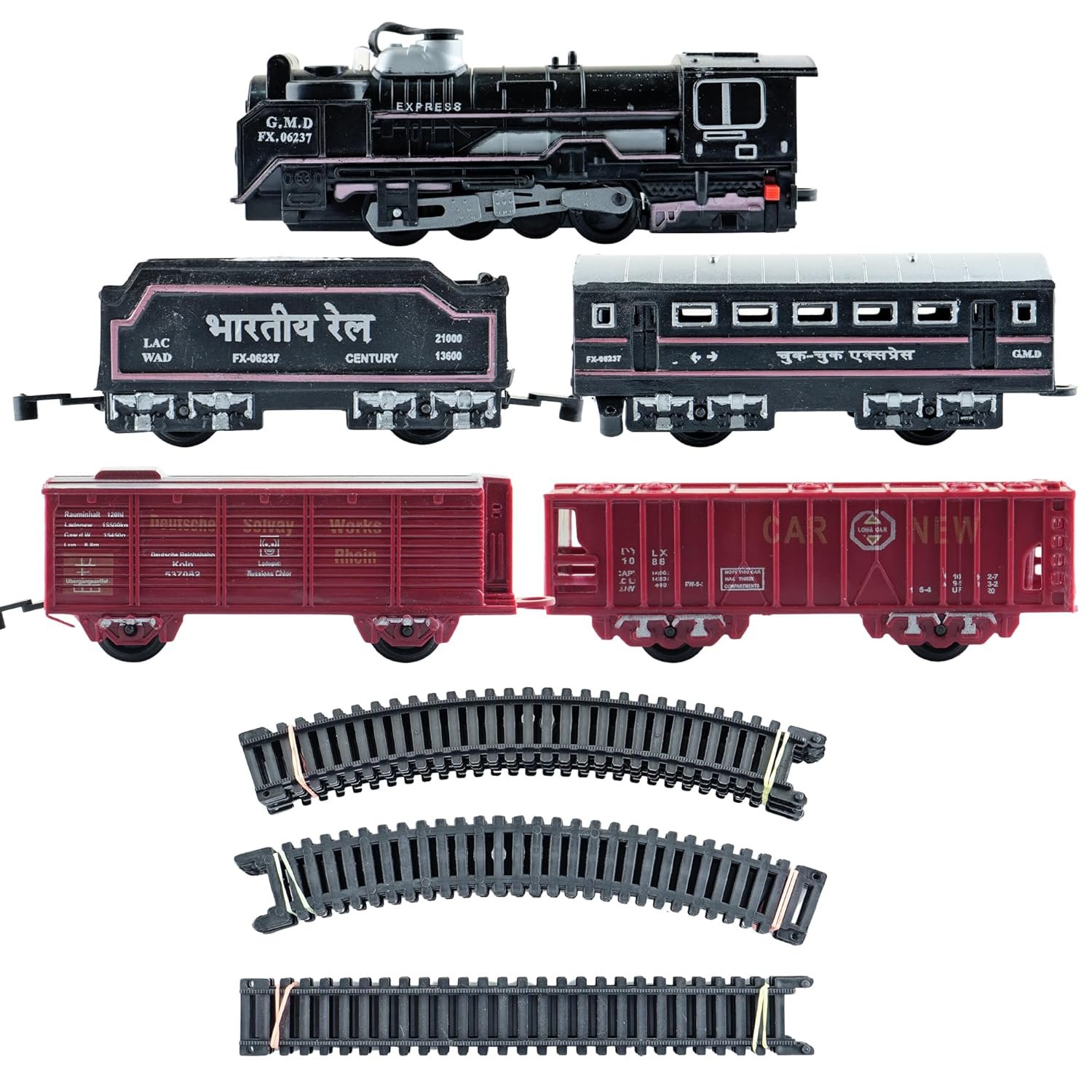 Braintastic Smoke Train Toy Set with Sound and Music (Rail Gaadi 21 pcs)