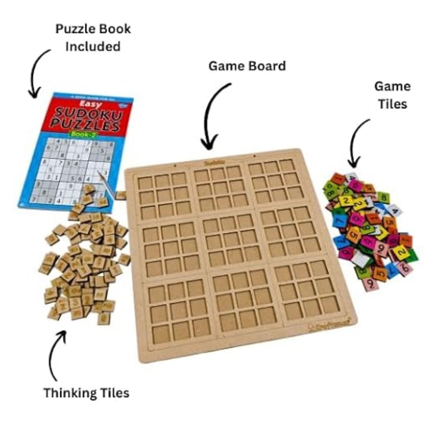 Braintastic Sudoku Board Game for Kids Adults Family Interesting Mind Game for Home Travel Super Fun to Play 2-4 Players Age 8+ Years (Sudoku)
