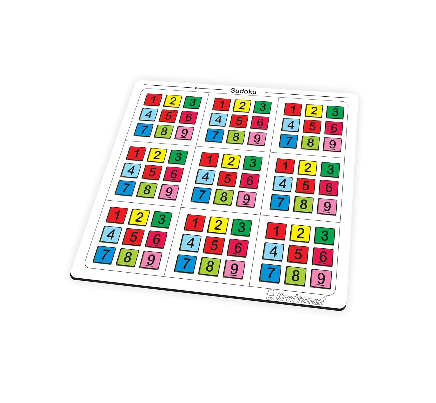 Braintastic Sudoku Board Game for Kids Adults Family Interesting Mind Game for Home Travel Super Fun to Play 2-4 Players Age 8+ Years (Sudoku)