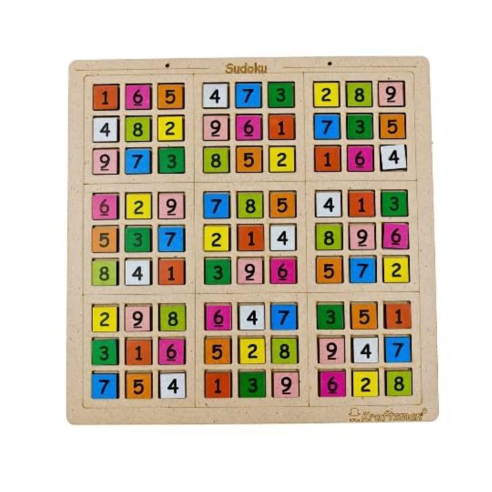 Braintastic Sudoku Board Game for Kids Adults Family Interesting Mind Game for Home Travel Super Fun to Play 2-4 Players Age 8+ Years (Sudoku)