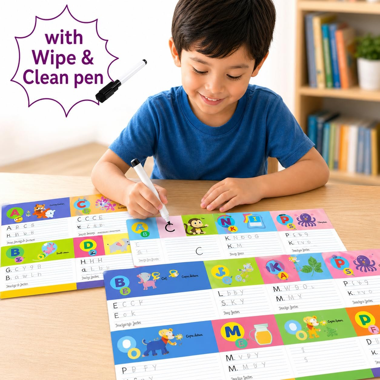 Braintastic My Noisy Alphabet Book with Sound & Write-Erase Marker – ABC Learning Sound Book for Kids | 30 Sounds Educational Toy | Interactive Early Learning Book for Toddlers & Preschool Children